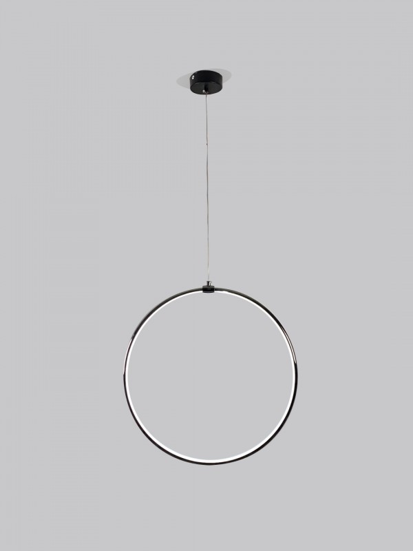 Светильник подвесной SPF-8659 BLACK/ЧЕРНЫЙ ГЛЯНЕЦ ` D500/H1500/1/LED/20W 22-08 HOOP1