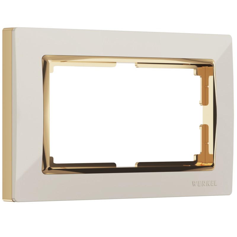 WERKEL Snabb WL03-Frame-01-DBL-ivory-GD/Рамка для двойной розетки (слон.кость/зол.) a035259 W0081932