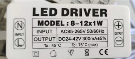 ДРАЙВЕР LED DRIVER (8-12W)*1W 300mA